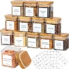 5oz Glass Jars Set with Spice Labels