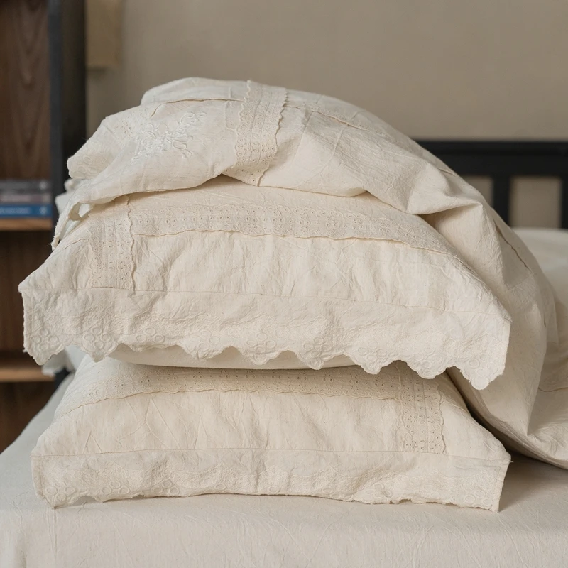 Natural-Health-Cotton-And-Linen-Bedding-Set-Plain-Color-French-Style-Vintage-Duvet-Cover-Set-Flat-4