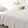Embroidered Cotton Quilted Bedspread