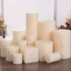 Scentedless Ivory white Pillar Candles