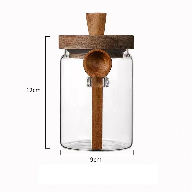Coffee-Powder-Seasoning-Storage-Jar-Acacia-Wood-Honey-Jar-Large-600ML-Glass-Pot-Kitchen-Food-Grade-5 Coffee-Powder-Seasoning-Storage-Jar-Acacia-Wood-Honey-Jar-Large-600ML-Glass-Pot-Kitchen-Food-Grade-5