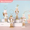 12CM 4/6Pc White Gold Christmas Nutcracker